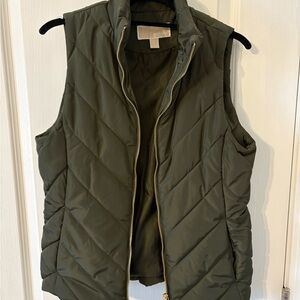 MICHAEL Michael Kors Dark Green Quilted Vest